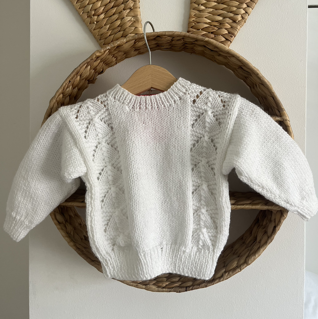 White crew neck jumper 