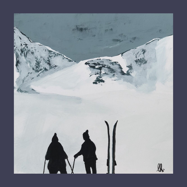 petit tableau ski 39_24 20X20 cm