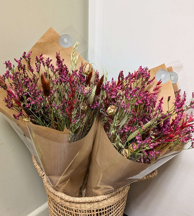 Burgundy Dried Flower Bouquet 
