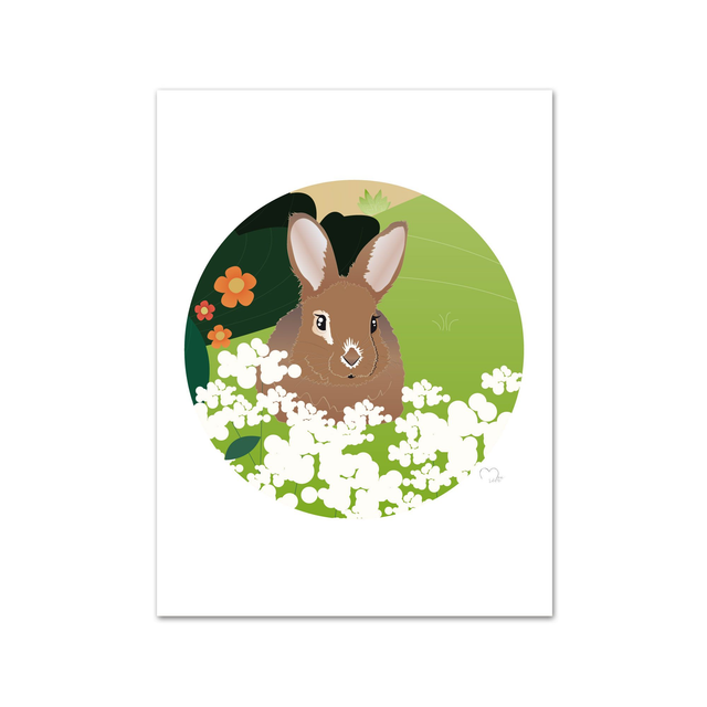 Affiche Forêt Lapin