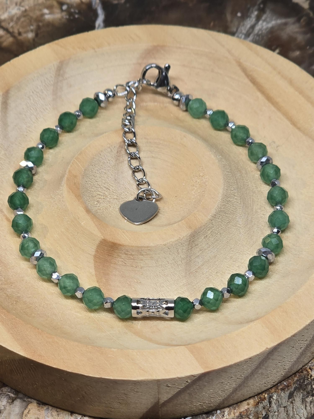 Bracelet Aventurine verte 0,4 cm