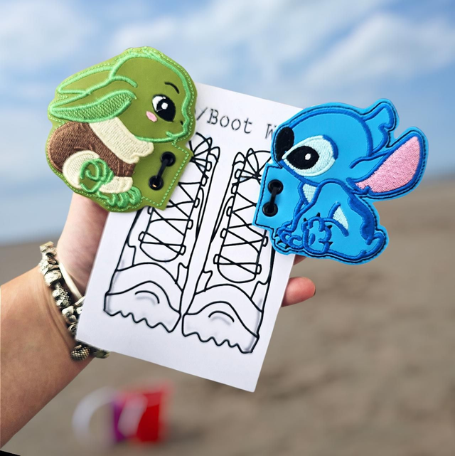 Green &amp; Blue Alien Shoe Wings 