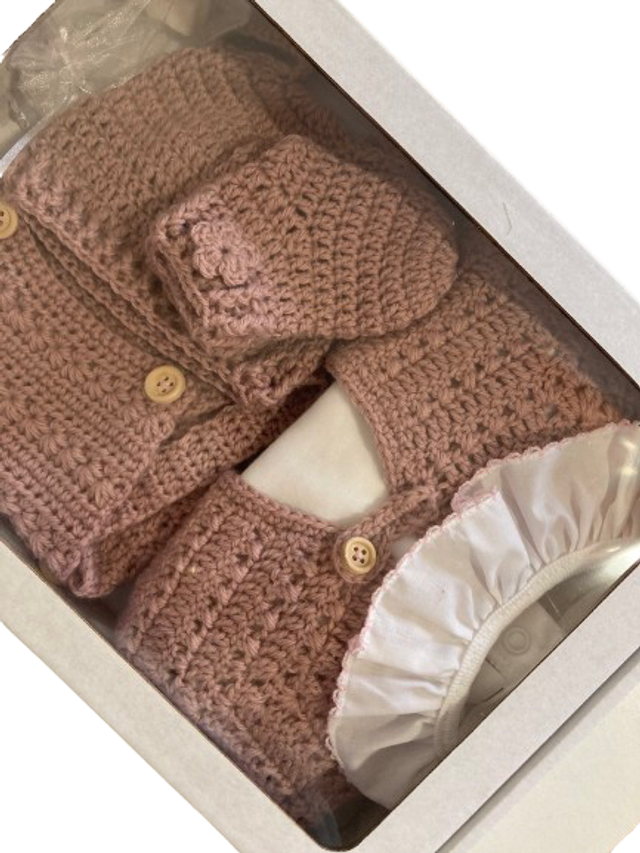 Box Recém-Nascido | Rosa Clássico | Gorro com Orelhinhas