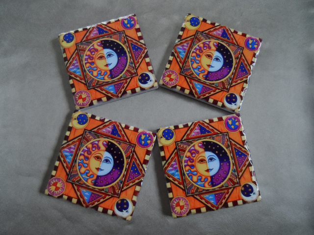 Sous-verres Soleil &amp; Lune