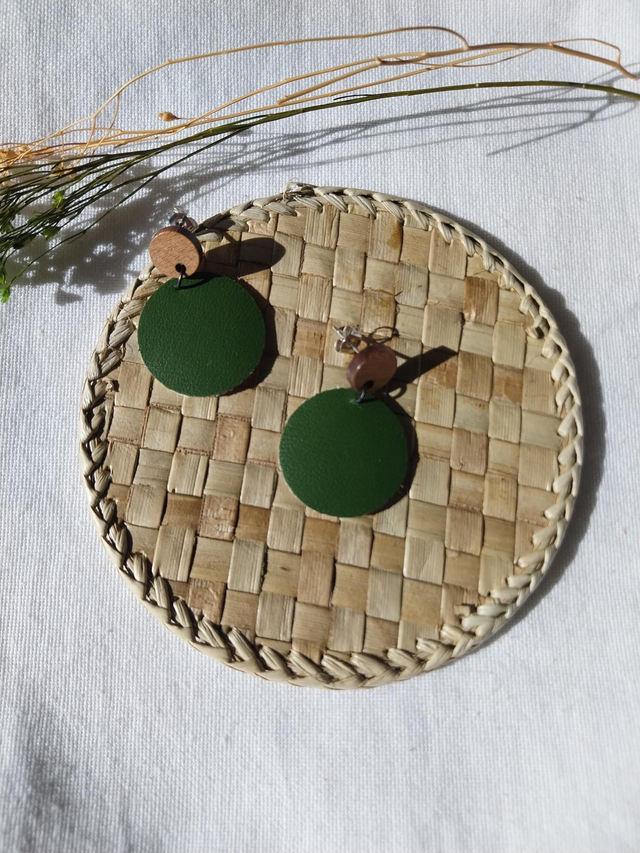 Boucles d'oreilles en matière végétale de cactus