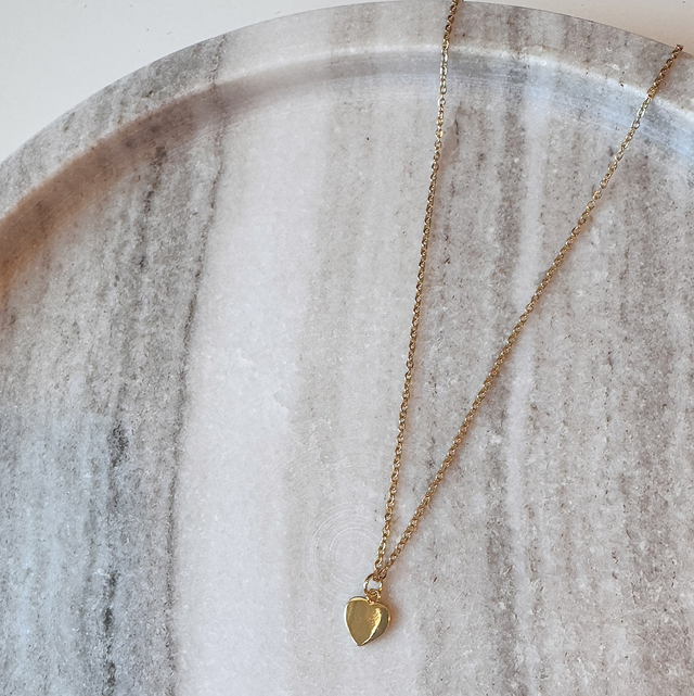 Kette mit 18k vergoldetem Miniherz 