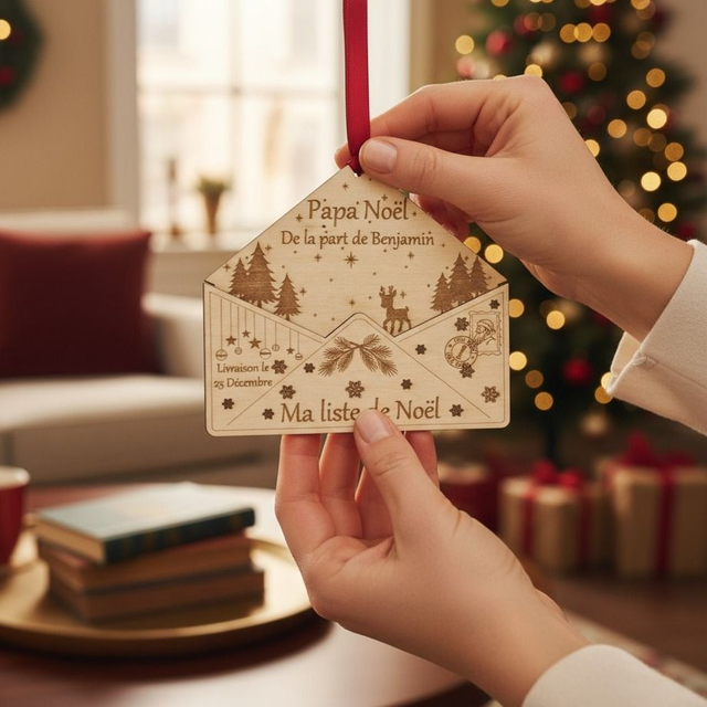 Liste de cadeaux de Noël personnalisée pour enfants, lettre au Père Noël - Papa Noël