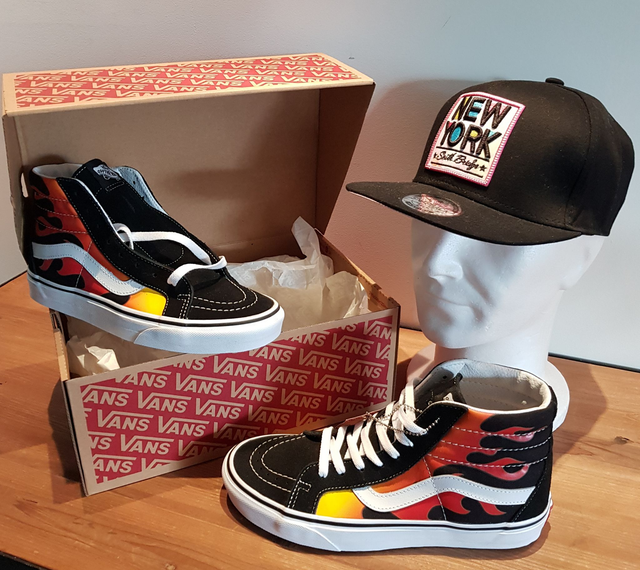 Sneaker mixte Vans Sk8-Hi Reissue Black Flame VN02XSBPHN1