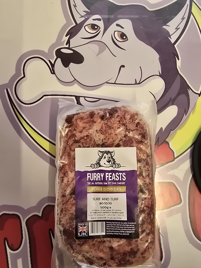 Surf &amp; Turf 80/10/10 500g Flat Pkt