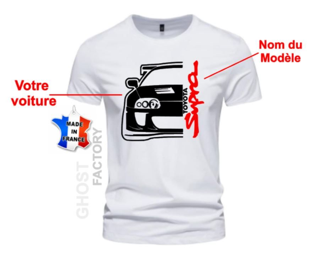 T-shirt Silhouette sur mesure - Blanc et bi-ton