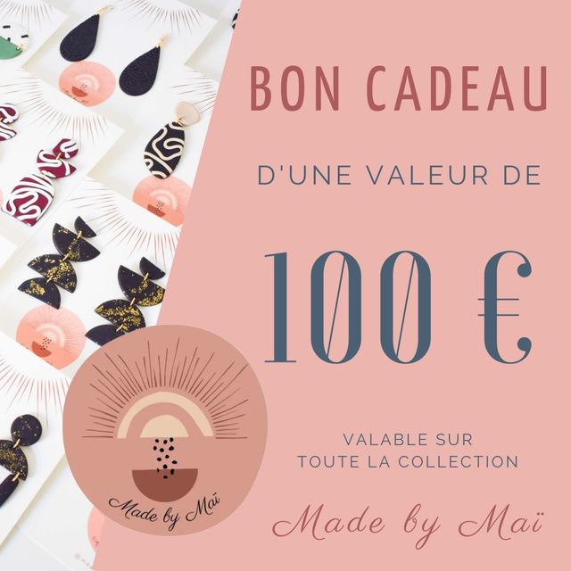 Bon cadeau d'une valeur de 100 €