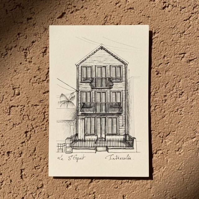 Carte postale A6 - case créole
#10 - Le St Esprit - Martinique - reproduction