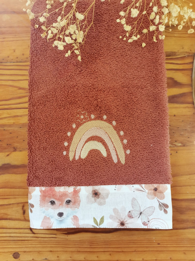 Serviette Moka Terracotta Brodé