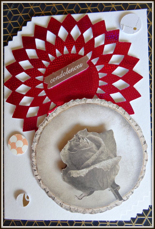 Carte Condoléance " la rose éternelle "