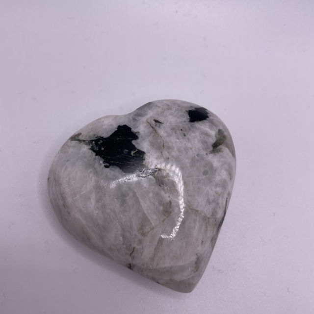 Rainbow Moonstone Heart