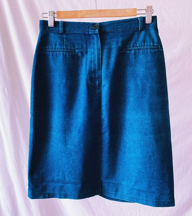 Jupe coton effet jean VINTAGE - L 40