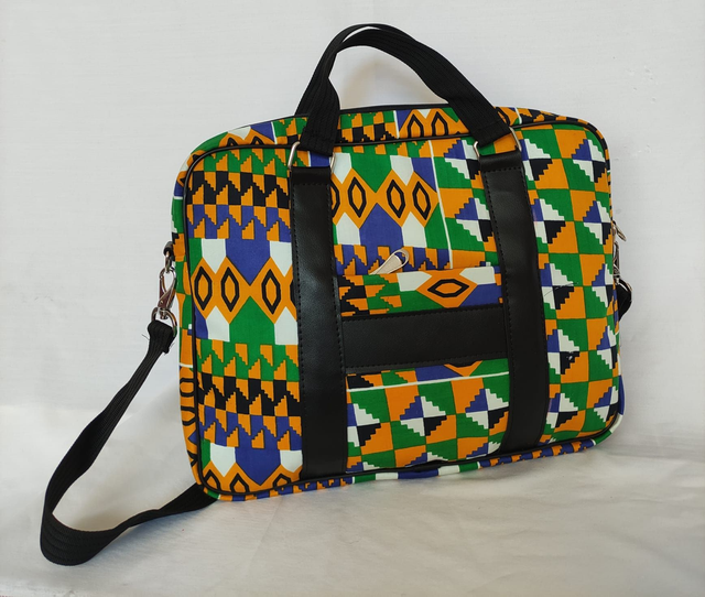 African print laptop bag