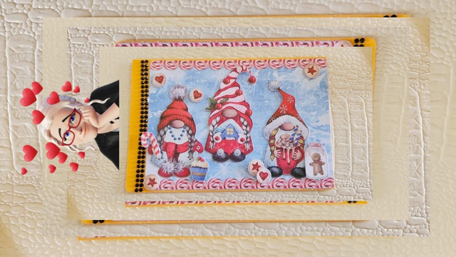 N°04 Carte 3D noel &quot; Les Lutins Gourmands &quot; 