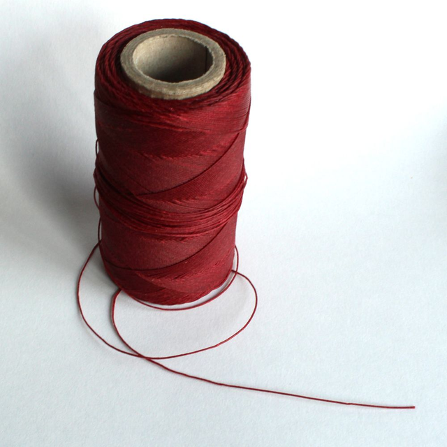 Bookbinding thread, 50m burgundy red cord excellent quality for professional quality leather work and leather craft or handmade sketchbooks 