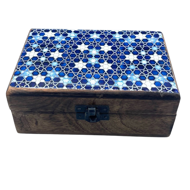 Ceramic Glazed Wood Box 