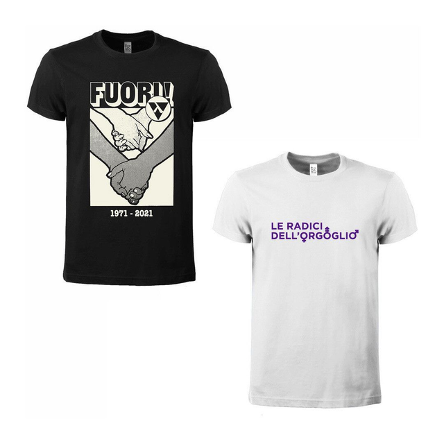 BUNDLE T-SHIRT “FUORI” + “LRDO” – CON DONAZIONE DI ALMENO €40