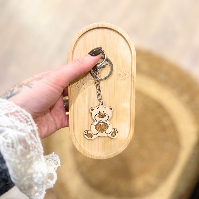 Porte-Clé Bois & Ambre - 6 modèles au choix