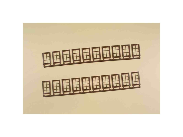 set de fenêtres marrons Auhagen 80223 H0