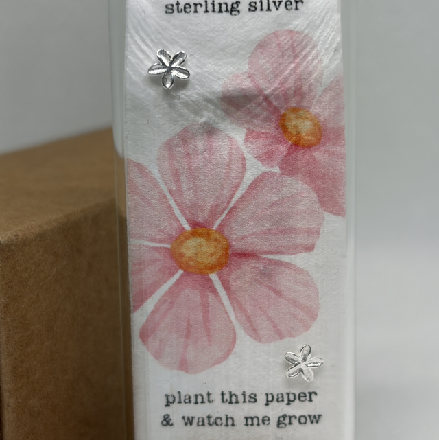 'Pretty in Pink' flowers plantable paper