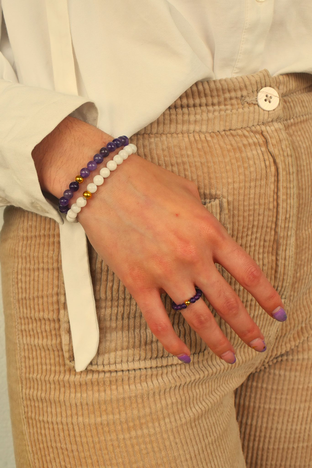 Bracelet Litho - Améthyste : Sérénité & Connexion