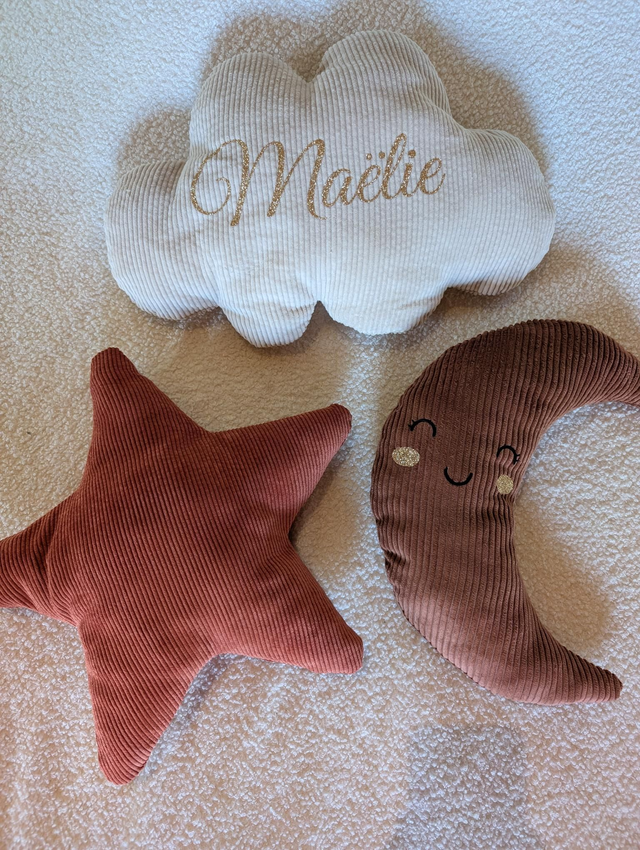 Coussin doux rêves en velours - personnalisable