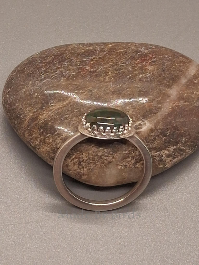 Fancy Jasper Sterling Silver Satin Finish Ring