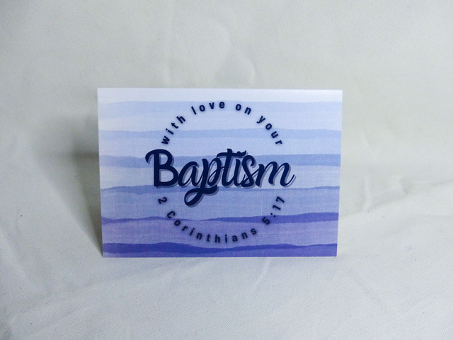 Watercolour Baptism card 