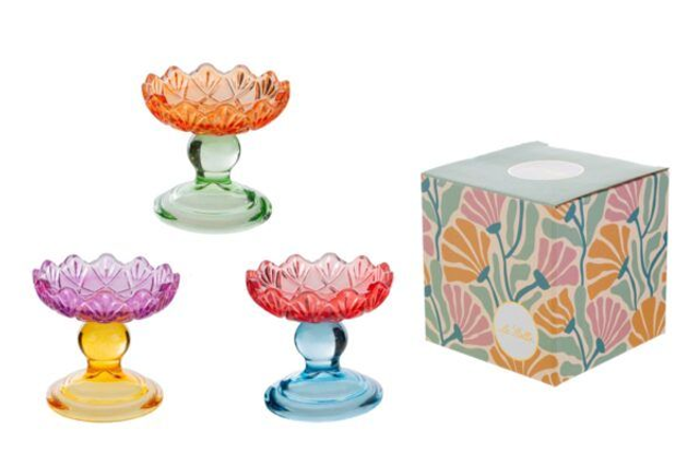 Le Stelle - Alzatina Vetro Colorato 3 colori assortiti