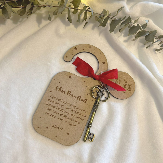 Clé magique du Père Noël à accrocher à la porte 🗝️