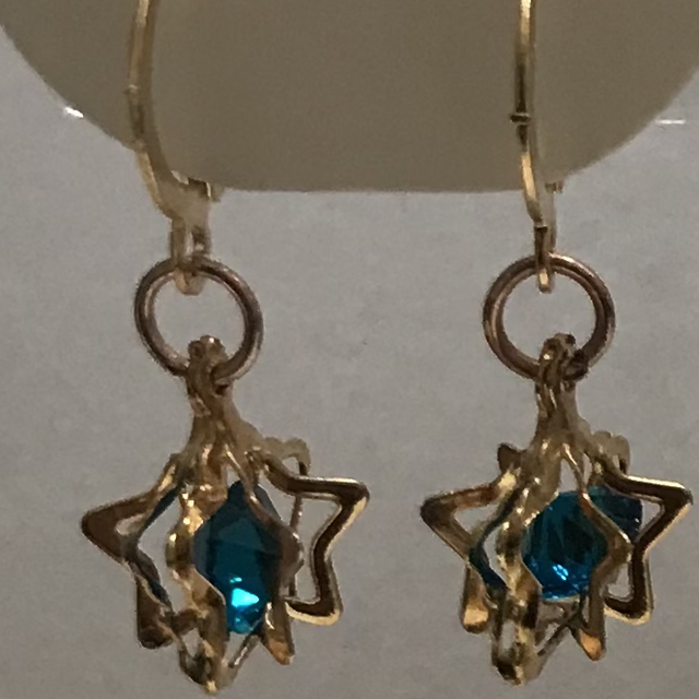 Blue Dangling Earrings - BDE4421