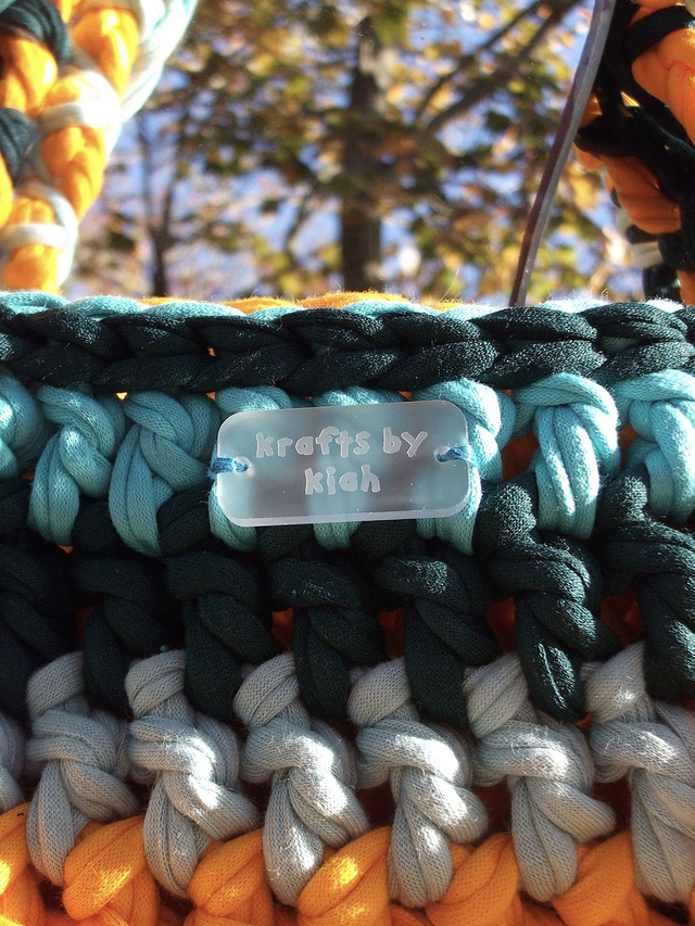 Orange, Turquoise, Blue and Green T-shirt Bag