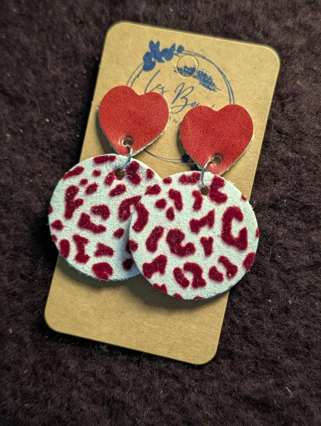 Boucles d'oreilles Louise bordeaux lo048