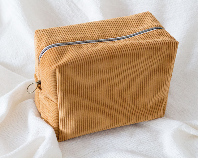 Maxi-trousse velours - Ocre Jaune