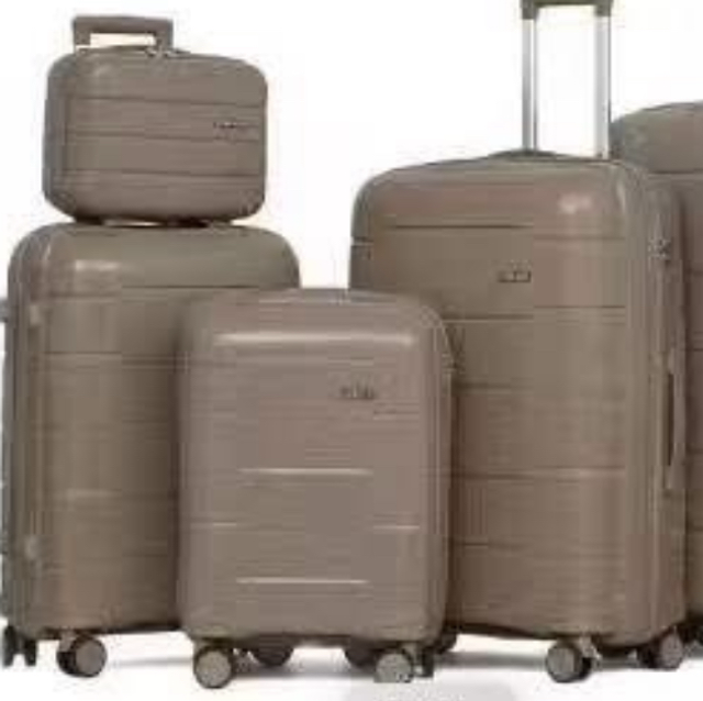 Ensemble 4 Valises Voyage PP café 