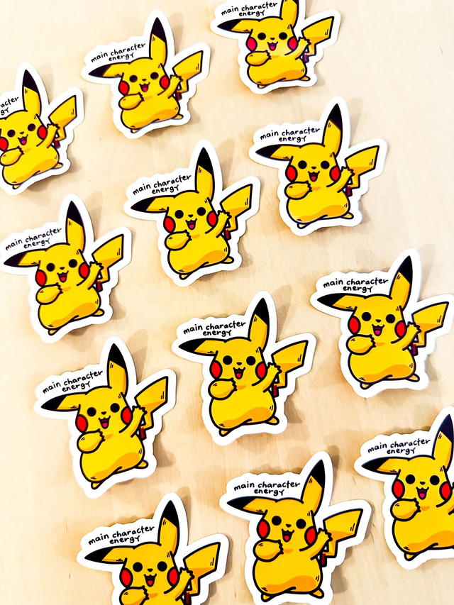 "main character energy" Pikachu
