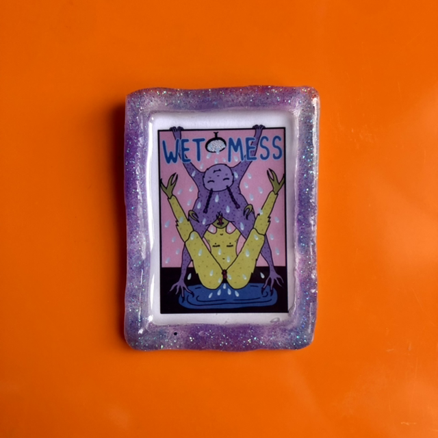 Queer handmade resin frame 