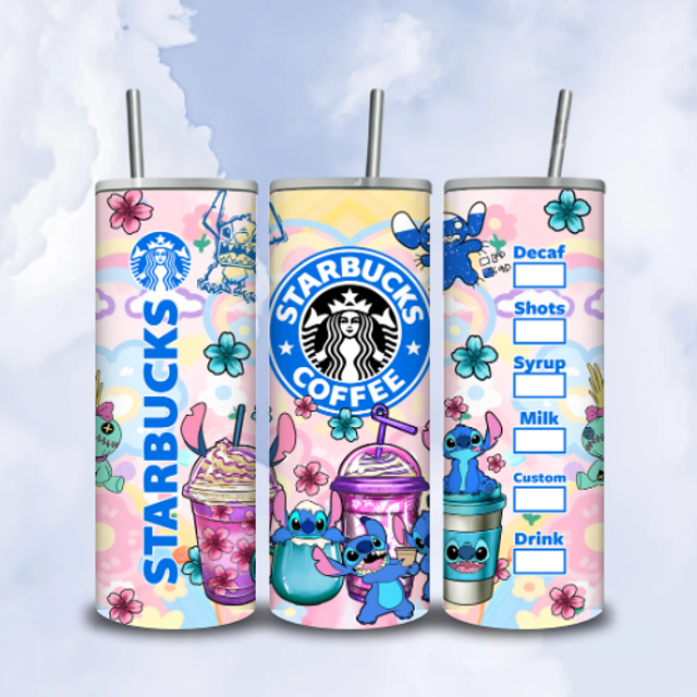 Tumbler Starbuck Stitch Boisson Pastel