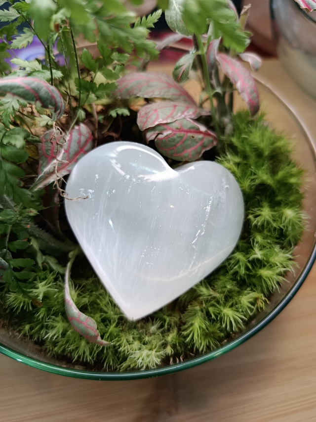 Cœur en Sélénite 