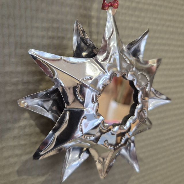Étoile argentée à miroirs – Double face