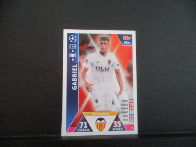 GABRIEL - UEFA Champions League Match Attax 2018/19 Original Trading Card #60