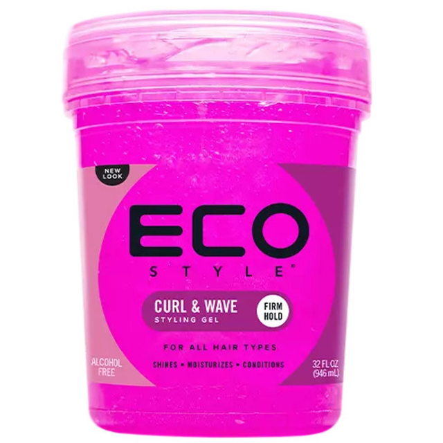 ECOSTYLE CURL &amp; WAVE STYLING GEL - PINK 32OZ