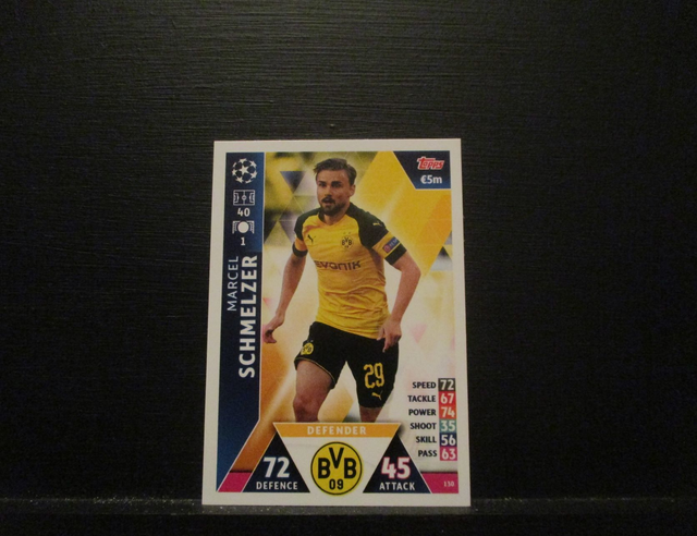 Marcel Schmelzer - UEFA Champions League Match Attax 2018/19 Original Trading Card #130