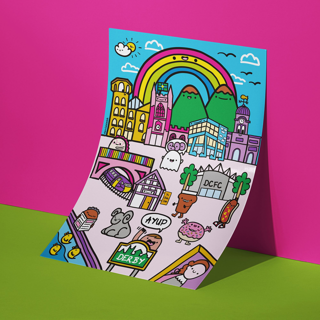 Ayup Derby A4 Art Print