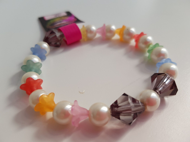 Bracelet Fleurs Multicolore Perles