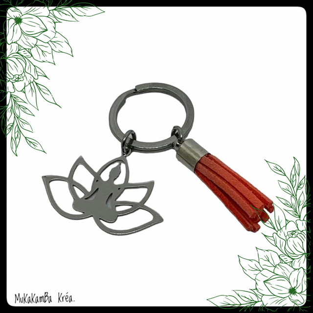 Porte clés lotus bouddha